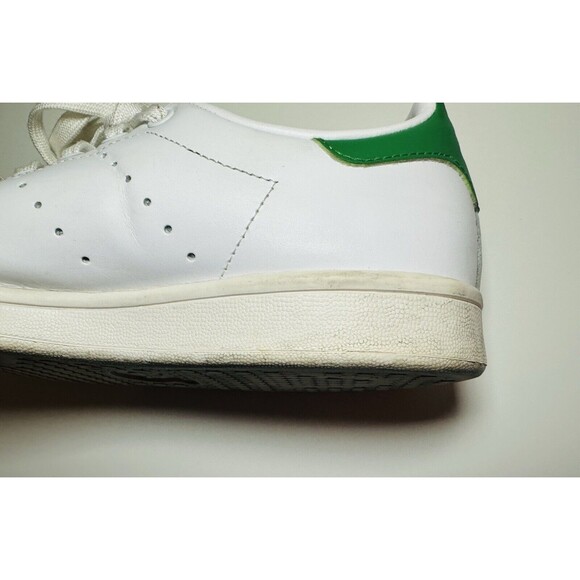 Adidas Stan Smith White Green Leather Low Top Sneakers Shoes Women's 8.5 - Picture 8 of 16
